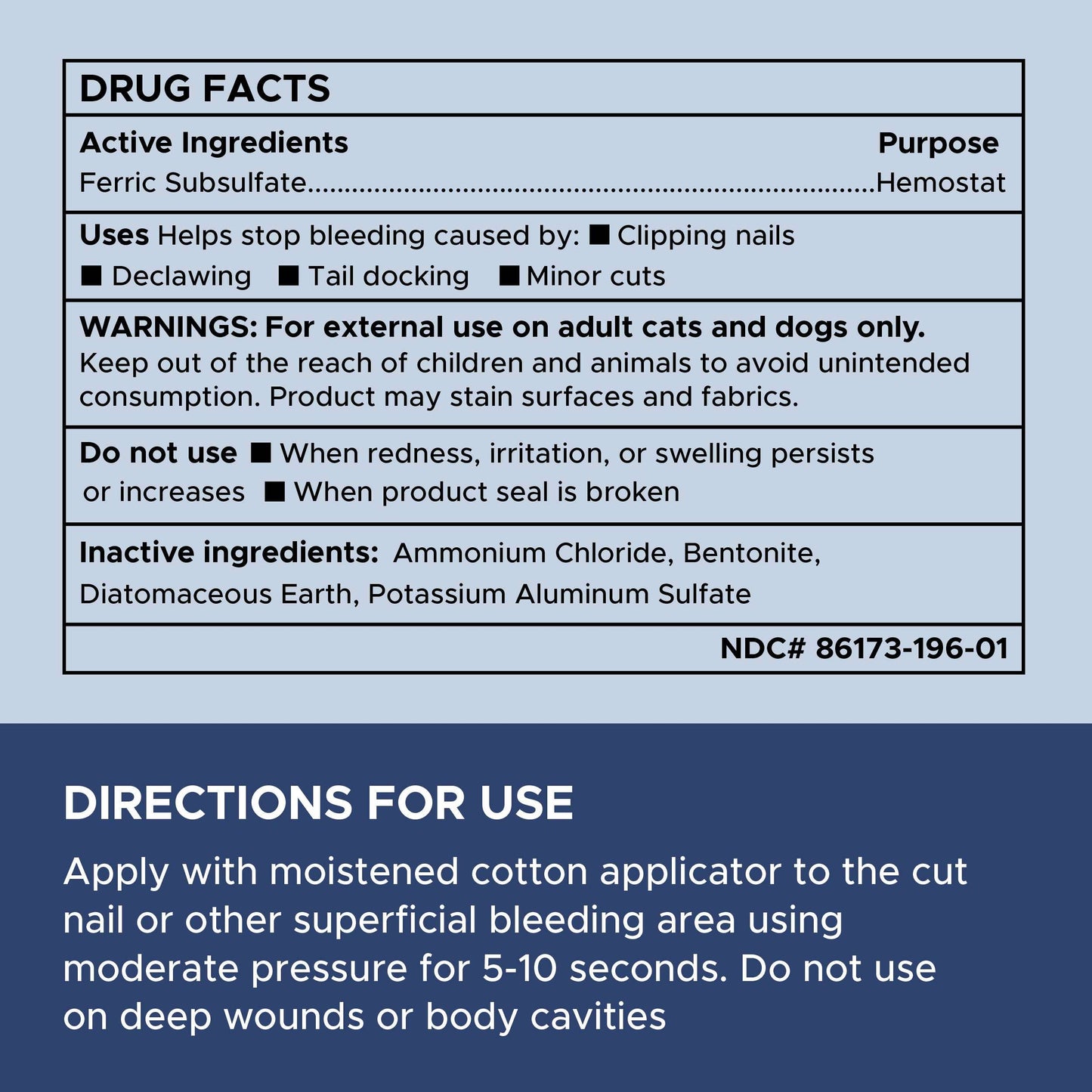 Chew + Heal Styptic Powder for Dogs, Cats and Birds